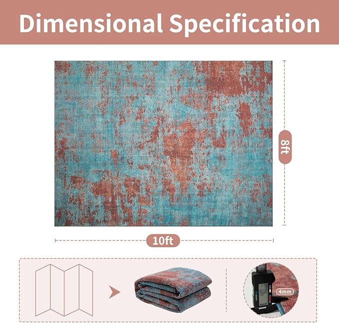 Washable Rugs 8x10 Area Rugs for Living Room-Modern Abstract Rugs for Bedroom - Image 2