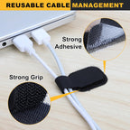 Under Desk Cable Management, Reusable Cable Straps, 56 Pack