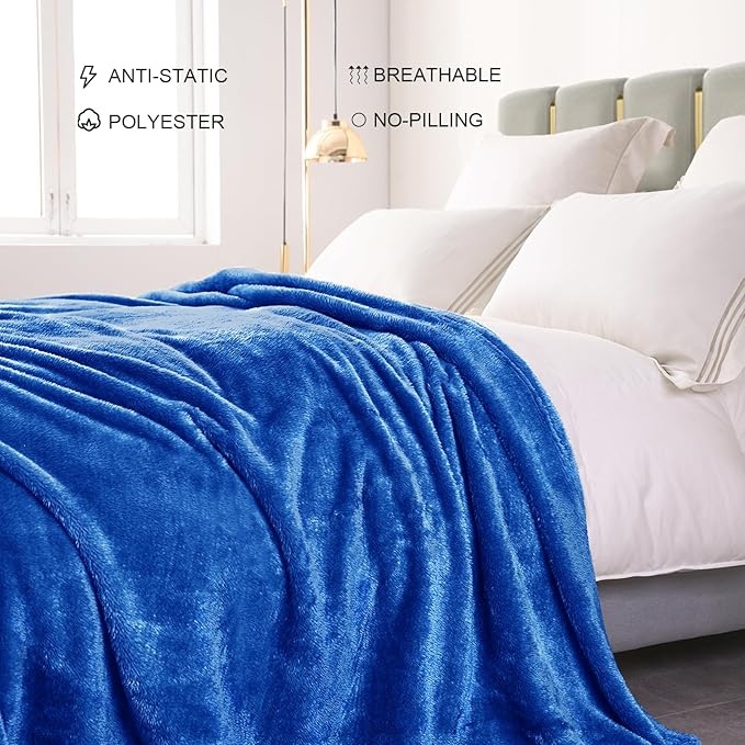 Exclusivo Mezcla Plush Fuzzy Fleece Bed Blanket King Size, Super Soft, Fluffy - Image 5