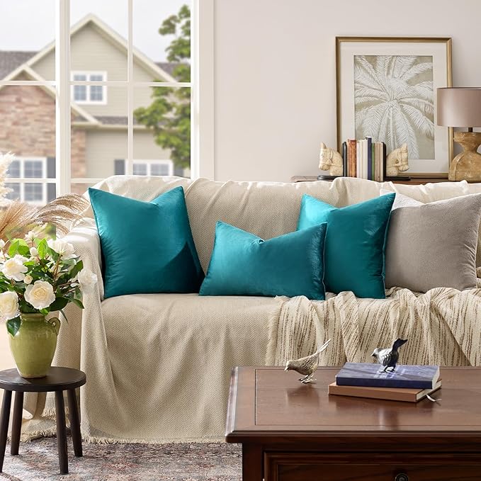 GIGIZAZA Decorative Couch Throw Pillow Covers, Pillow Cases Velvet Pillow Covers - Image 3