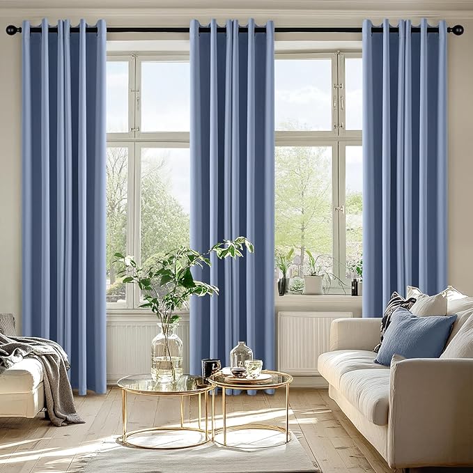 MIULEE Denim Blue Blackout Curtains - Image 6