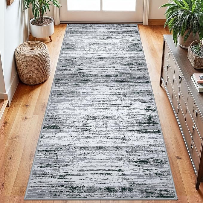 Lansny Modern Abstract Runner Rug 2.6x8 by lansny