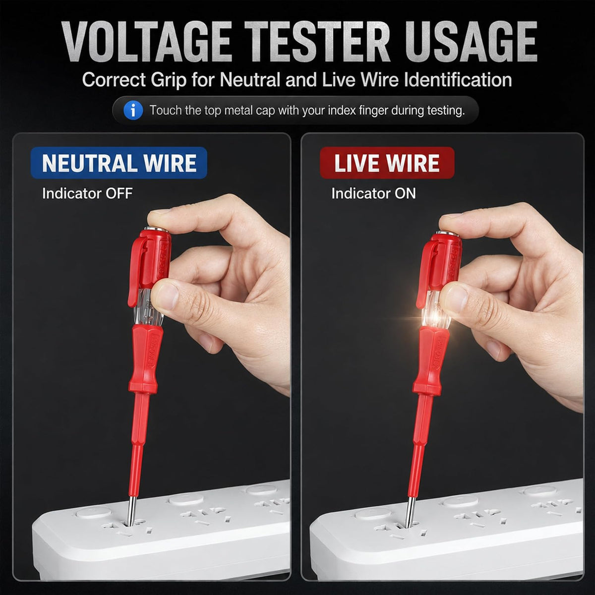 Insulated Screwdriver Set, Electrician Screwdriver Set with Voltage Tester Pen, Forged Chrome Vanadium Steel Electrical Screwdriver for Breaker Panel, Outlet, Switch & Home Electrical Repair（3pcs）