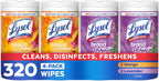 Lysol Disinfecting Wipes, Multi-Surface, Lavender + Mango, 80 ct. (4 Pack)