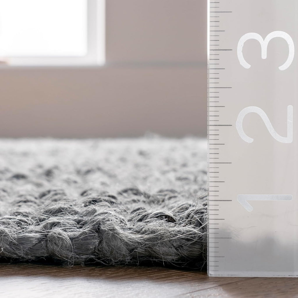 nuLOOM Daniela Grey Solid Flatweave Area Rug, 4' x 6'
