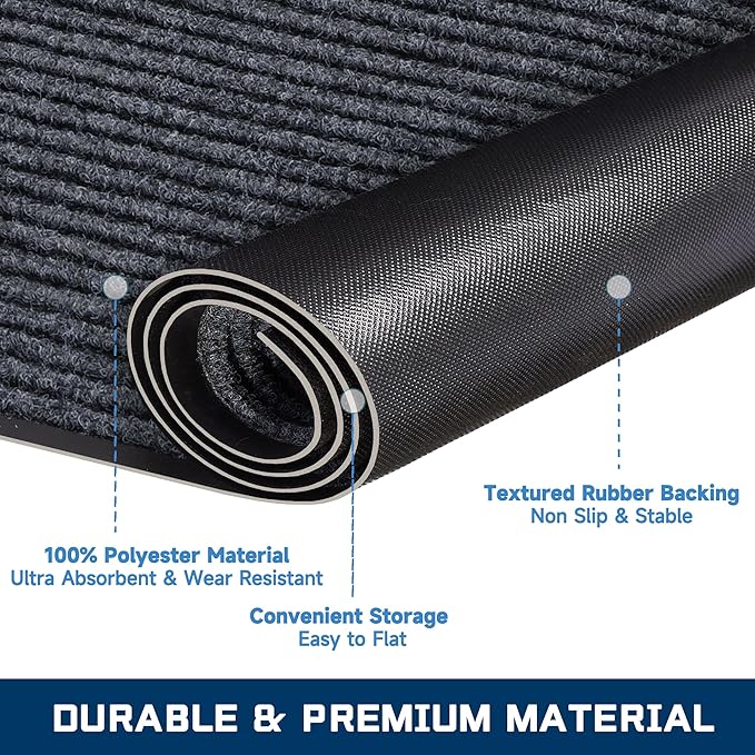 BesWin Front Door Mat, Heavy Duty Commercial Floor Mat Inside Outside Entrance - Image 4