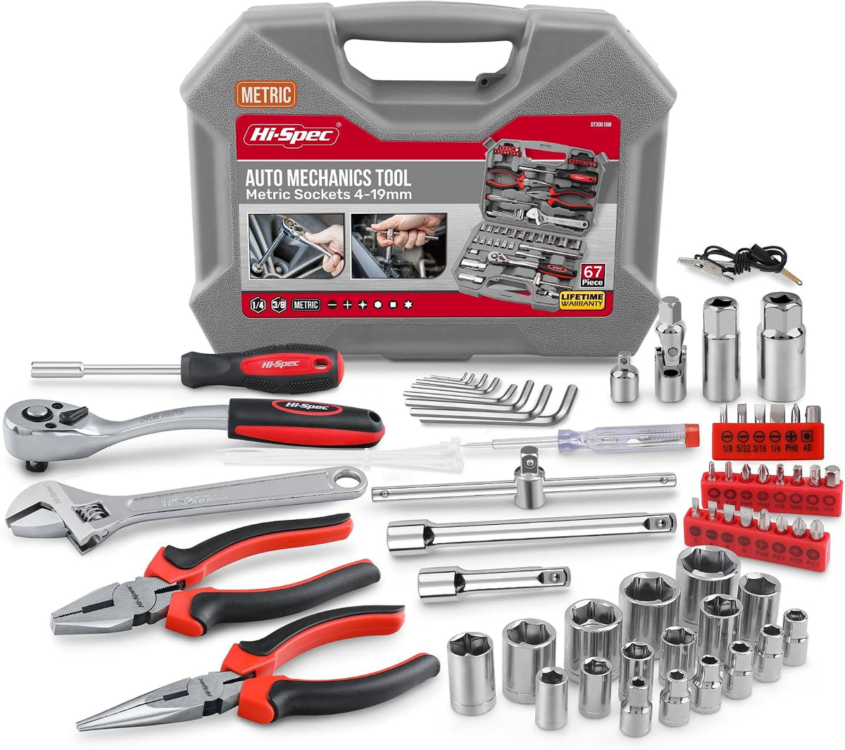Hi-Spec Home and Garage Tool Kit Household and Auto Repair Tools Pliers