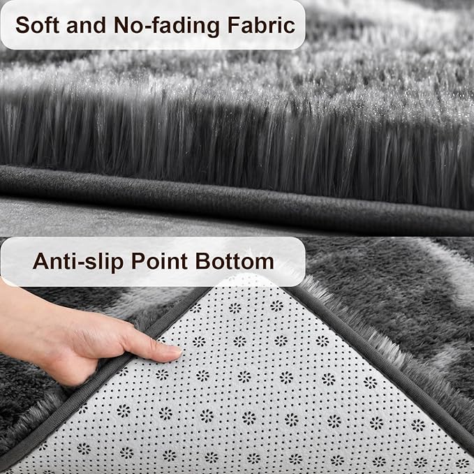 TWINNIS Super Soft Shaggy Rugs Fluffy Carpets, 6x9 Feet, Indoor Modern Plush - Image 9
