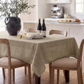 NOVILYS Rectangle Tablecloth with Linen Textured, 60 x 84 Inch, Brown