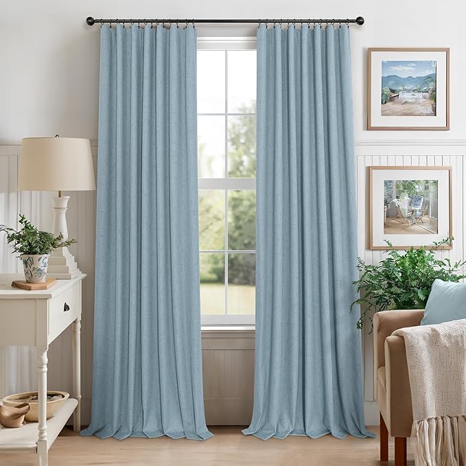 Light Blue Blackout Curtains 96 Inches Long - Image 8