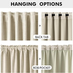 MIULEE 100% Blackout Linen Curtains - Image 5