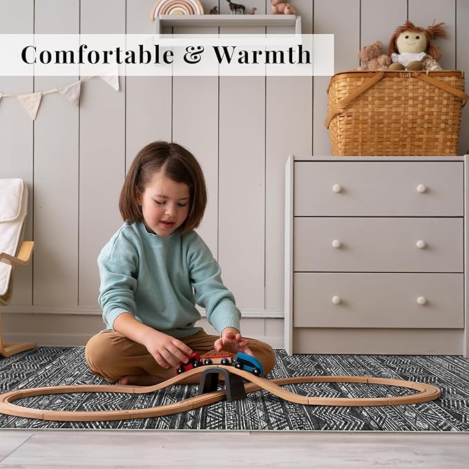 Washable Runner Rug 2'6''x14'Moroccan- Non Slip Hallway Rugs Rubber Backing - Image 3