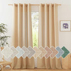 NICETOWN Linen Burlap Curtains 108" Long by NICETOWN
