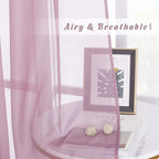 NICETOWN Bedroom Sheer Curtains 63 inch Length - Image 4