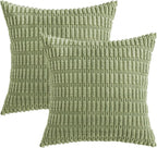 MIULEE Pack of 2 Spring Corduroy Decorative Throw Pillow Covers 16x16 Inch Soft - Image 6