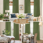 LAMIT Olive Green Linen Curtains - Image 6