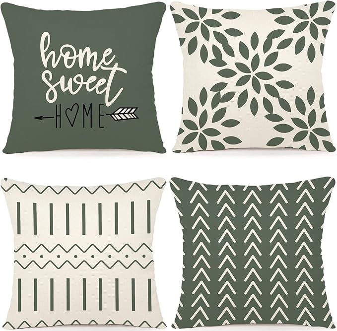 YCOLL Pillow Covers 20x20 Set of 4, Modern Sofa Throw Pillow Cover, Decorative by PillowCoversExpert