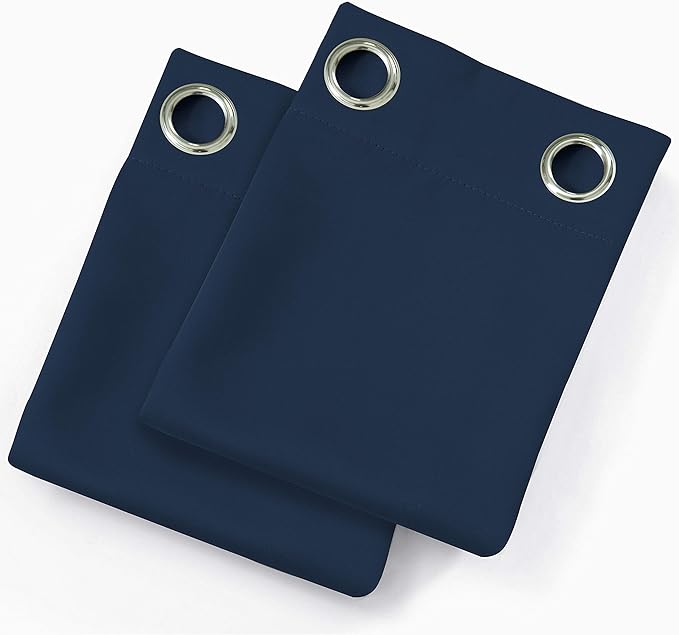LEMOMO Navy Blue Thermal Blackout Curtains/52 x 95 Inch/Set of 2 Panels Room - Image 9