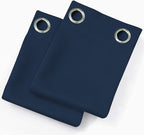 LEMOMO Navy Blue Thermal Blackout Curtains/52 x 95 Inch/Set of 2 Panels Room - Image 9