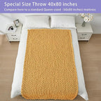 Bigacogo Chunky Knit Throw Blanket - Image 6
