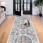 4x12 Wide Hallway Runner Rug: Vintage Washable Soft Runners - Image 2