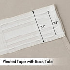 MIULEE Natural Back Tab Blackout Curtains 90 Inches Long 2 Panels Set - Image 4