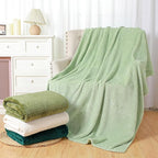 Newwiee 4 Pcs Flanne Fleece Throw Blanket - Image 2