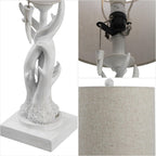 JONATHAN Y Gaston Rustic Faux Antler Resin Table Lamp 20.5", Antique White