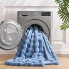 Cozy Bliss Faux Fur Bubble Throw - Image 7
