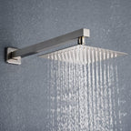 SUMERAIN Brushed Nickel Rain Shower System with Handheld Shower, Pressure Balance Shower Head System with Rough in Valve