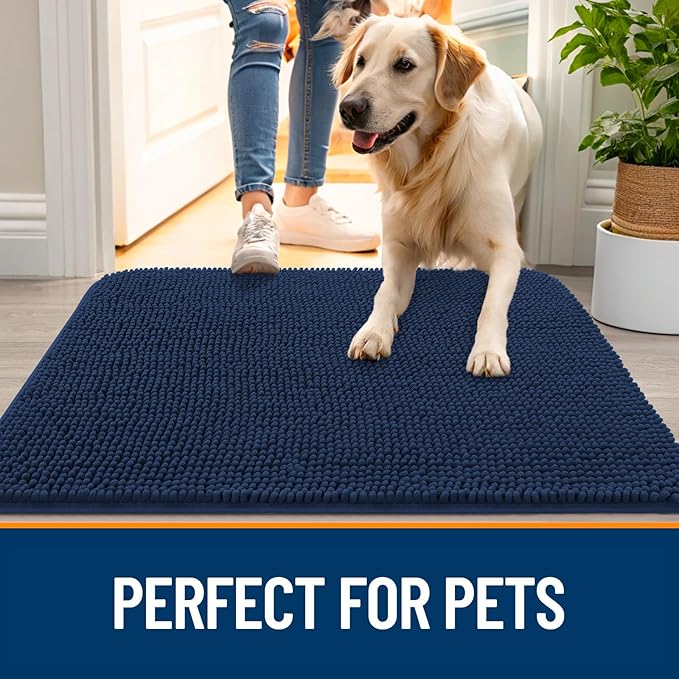 OLANLY Dog Door Mat for Muddy Paws 59x32, Absorbs Moisture and Dirt, Absorbent - Image 6