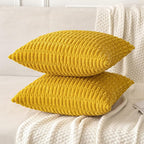 MIULEE Pack of 2 Corduroy Decorative Throw Pillow Covers 12x12 Inch Soft Boho - Image 5