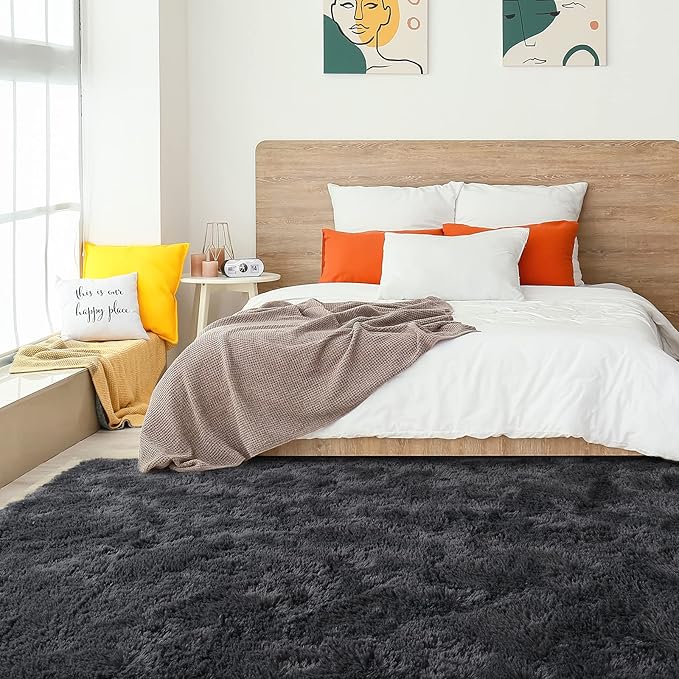 Amearea Premium Soft Fluffy Rug Modern Shag Carpet, 5.3x7.5 Feet, Fuzzy Plush - Image 6