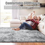 Shag Area Rug for Bedroom 4x6, Fluffy Area Rugs for Living Room, Soft Fuzzy Rug - Image 5