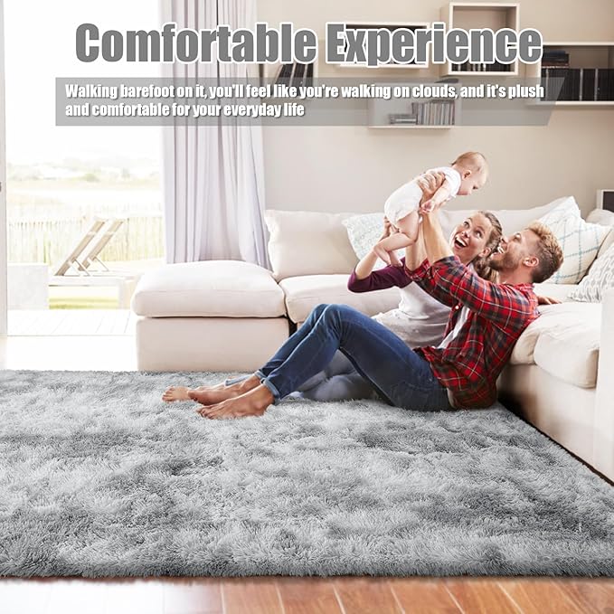 8x10 Fluffy Area Rugs for Living Room, Shag Area Rug for Bedroom, Soft Fuzzy - Image 5