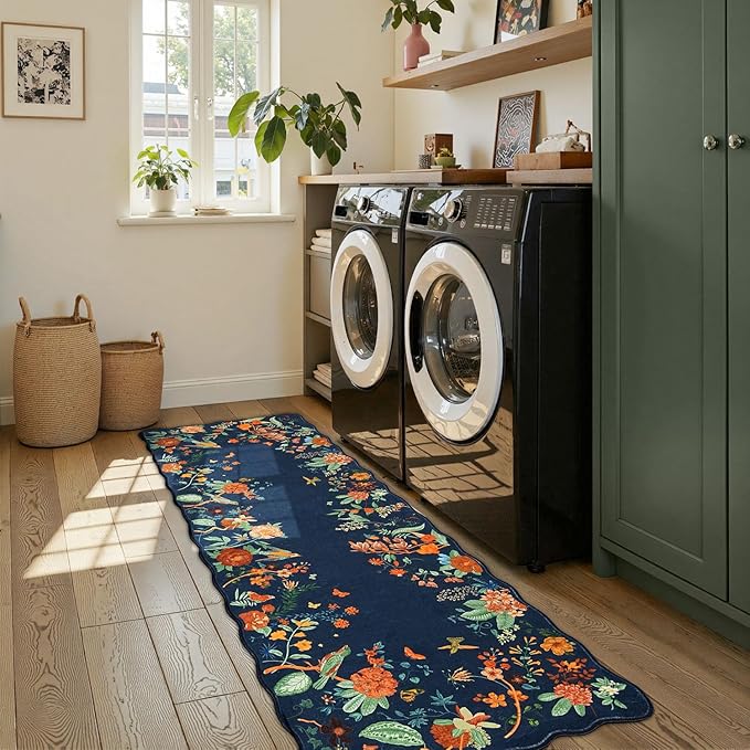 Rugflix 2x6 Runner Rug for Hallway, Washable Kitchen Runner Non Slip, Soft Low - Image 4