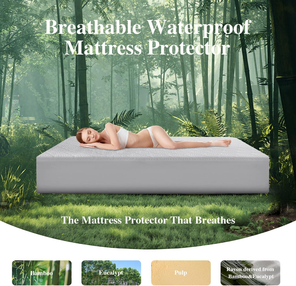 Softhour TwinXL Waterproof Mattress Protector,3D Cooling Mattress Protector
