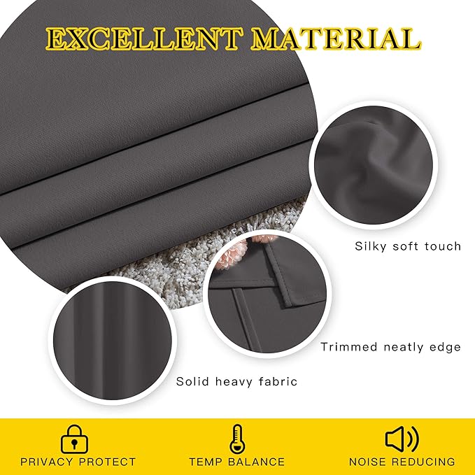 NICETOWN Bedroom Blackout Curtains Panels - Image 4