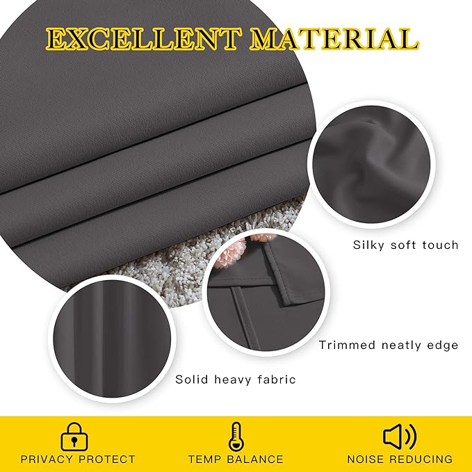 NICETOWN Bedroom Blackout Curtains 90 inch Length - Image 3