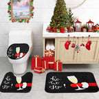 ArtSocket Christmas Bathroom Sets with Shower Curtain and Rugs Santa Claus