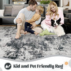 XLUEZ 6x9 Area Rugs for Living Room, Washable Modern Abstract Large Area Rug - Image 6