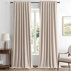 MIULEE 100% Blackout Linen Curtains by MIULEE