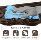 Coffee Brown Leaves Fall Outdoor Indoor Entrance Doormats, Absorbent Durable - Image 8