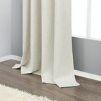 Pitalk Short Curtains for Windows Bathroom Blackout Linen Boho Back Tab Pocket - Image 9