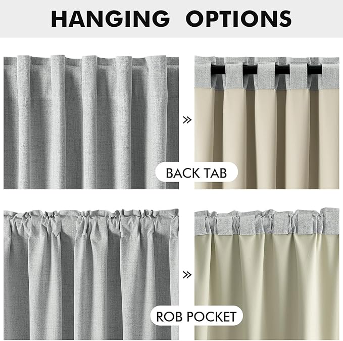 MIULEE 100% Blackout Linen Curtains - Image 5