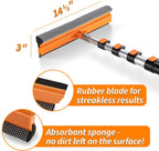 5-30 ft Window Washer Squeegee Kit with Extension Pole (36+ Foot Reach)
