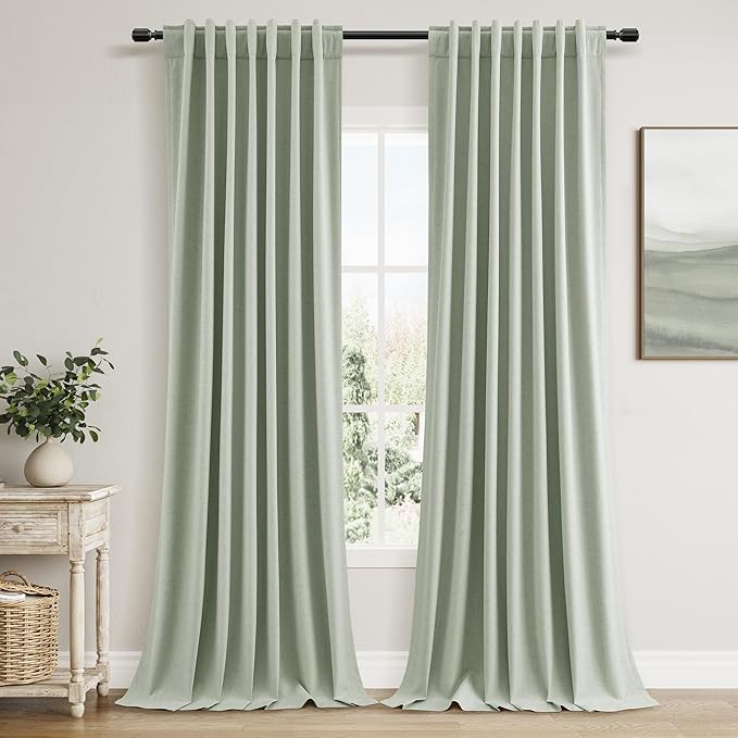 Guken 100% Blackout Curtains 120 Inch Length 2 Panels Set by Guken