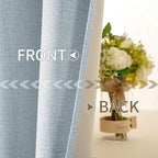 MIULEE Linen Textured Curtains Solid 100% Blackout - Image 6