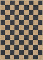 Lahome Checkered Easy Jute Area Rug, 5x7 Outdoor Patio Rug Washable Carpet - Image 8