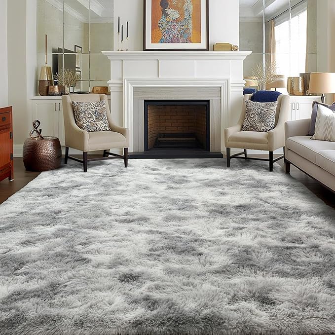 10x14 Ft Extra Large Shag Rugs for Living Room, Ultra Soft Fluffy Furry Area by Cuzwlovita